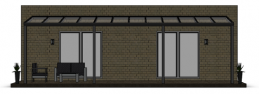Preview: Überdachung mit VSG 8,76 mm klar, 9 x 3,5 m